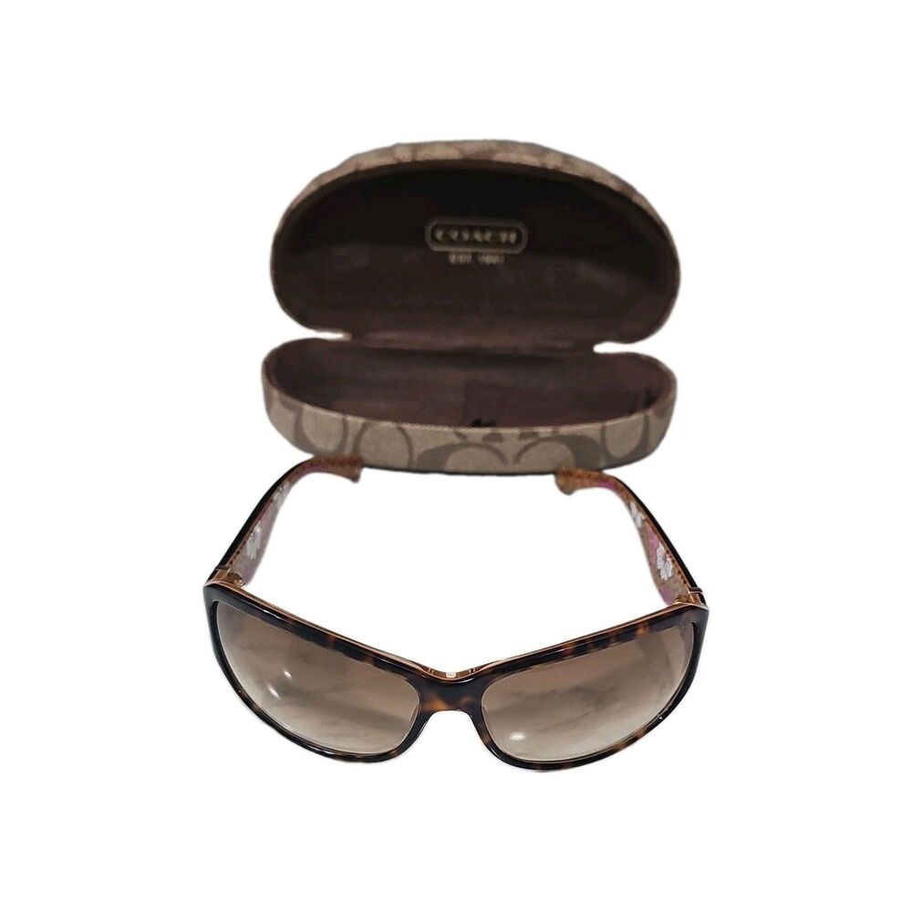 Authentic Vintage Coach "Sarah" S437 Floral Tortoise Sunglasses - Color 601 Wrap
